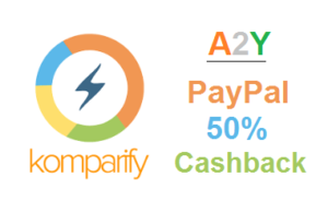 Komparify- Flat 50% Cashback on Recharges via PayPal