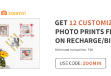 Zoomin Free 12 Customized Photo Prints: