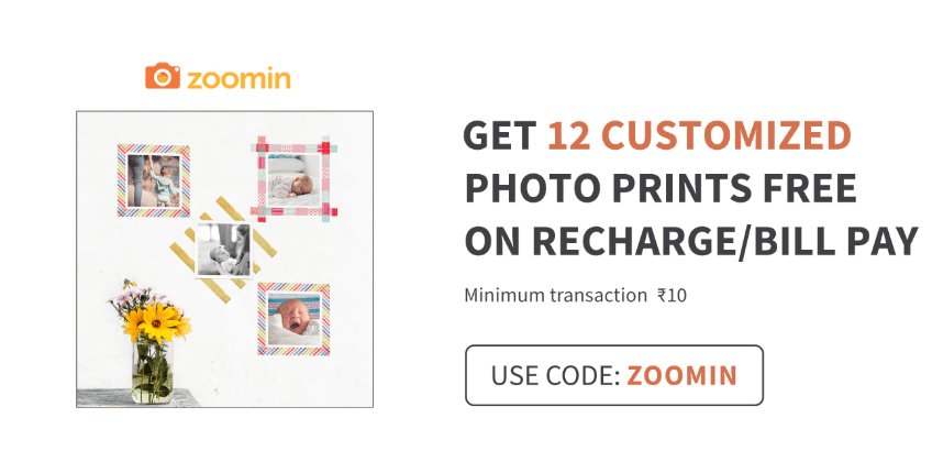 Zoomin Free 12 Customized Photo Prints: