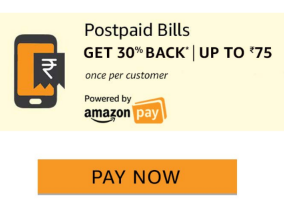 Amazon 30% Cashback on Postpaid Bill Payments