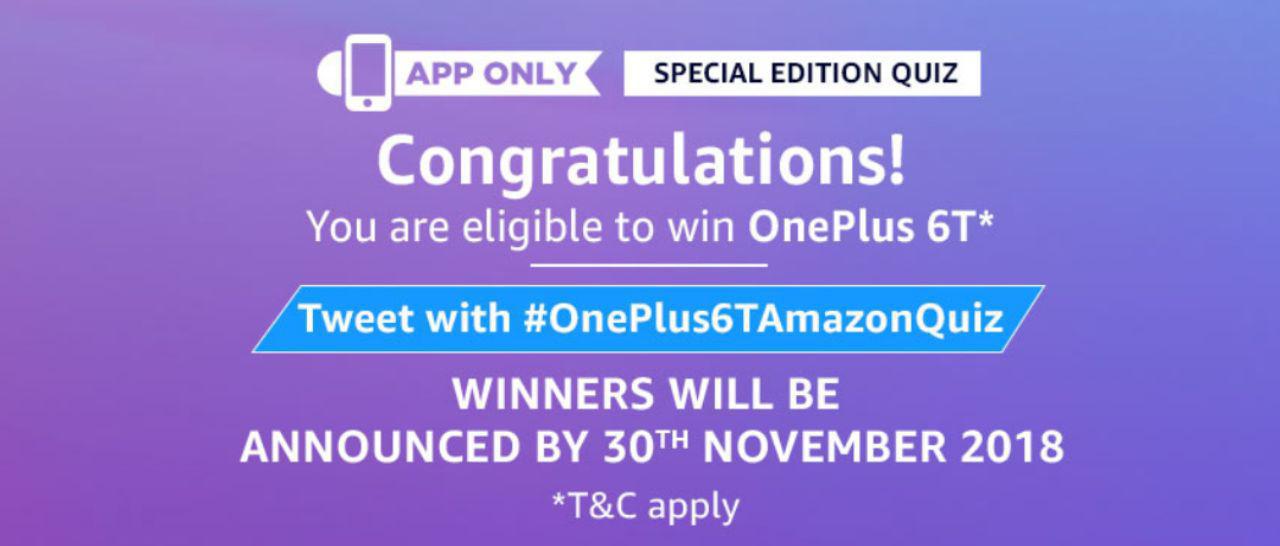 Amazon's OnePlus 6T Quiz Answers