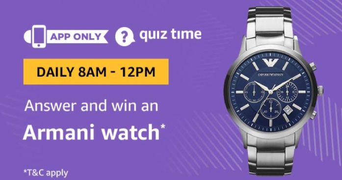 Amazon Armani Watch Quiz Answers