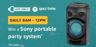 Amazon Sony Speaker Quiz Answers