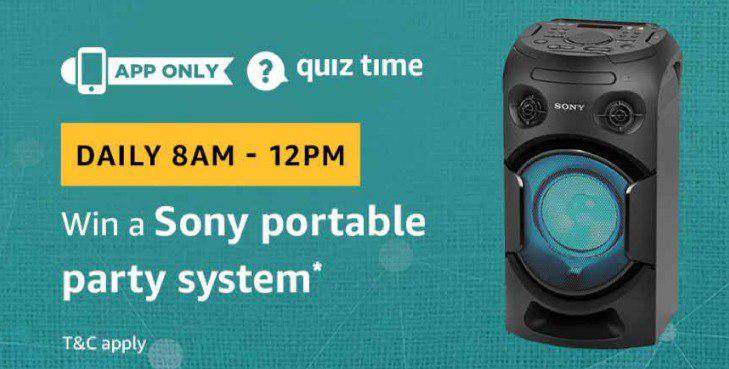 Amazon Sony Speaker Quiz Answers