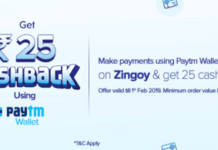 Zingoy Paytm Cashback Offer﻿