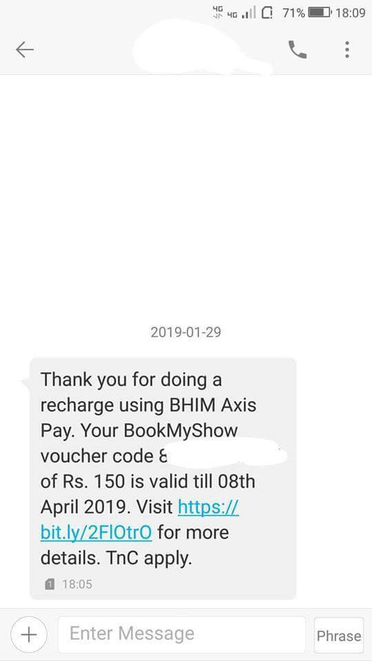 Free Rs150 BookMyShow Voucher