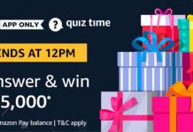 Amazon Quiz 22nd March Answers
