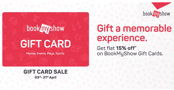 Bookmyshow Gift Card Sale