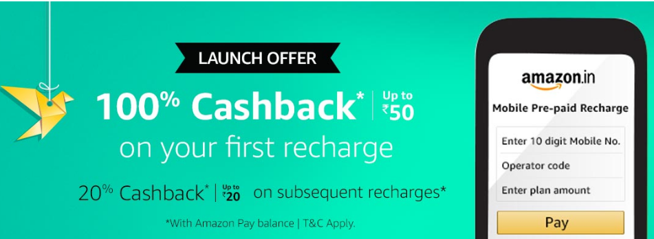 Amazon Recharge Bill Payment Offers