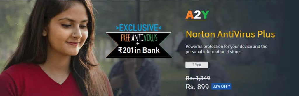 Norton Antivirus Loot Free Rs 201