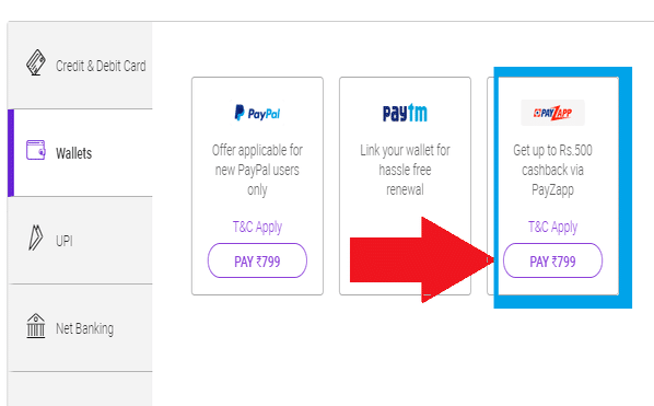 Step 2: Apply code & Proceed to Payment