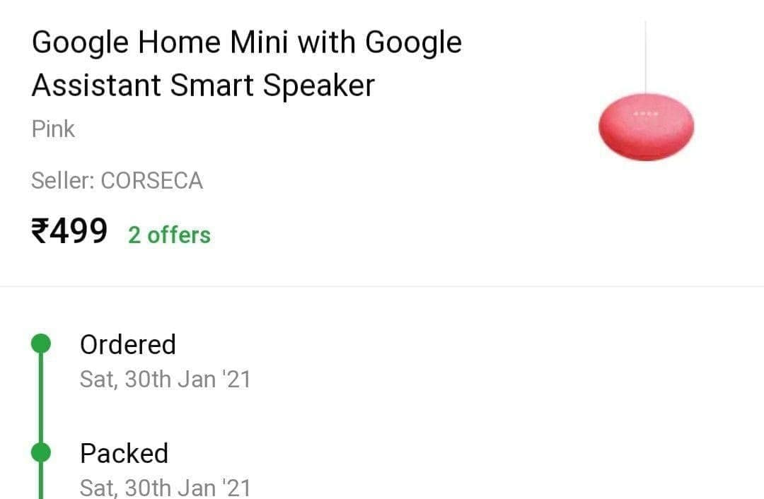 Google Mini at Rs499 Proof Loot